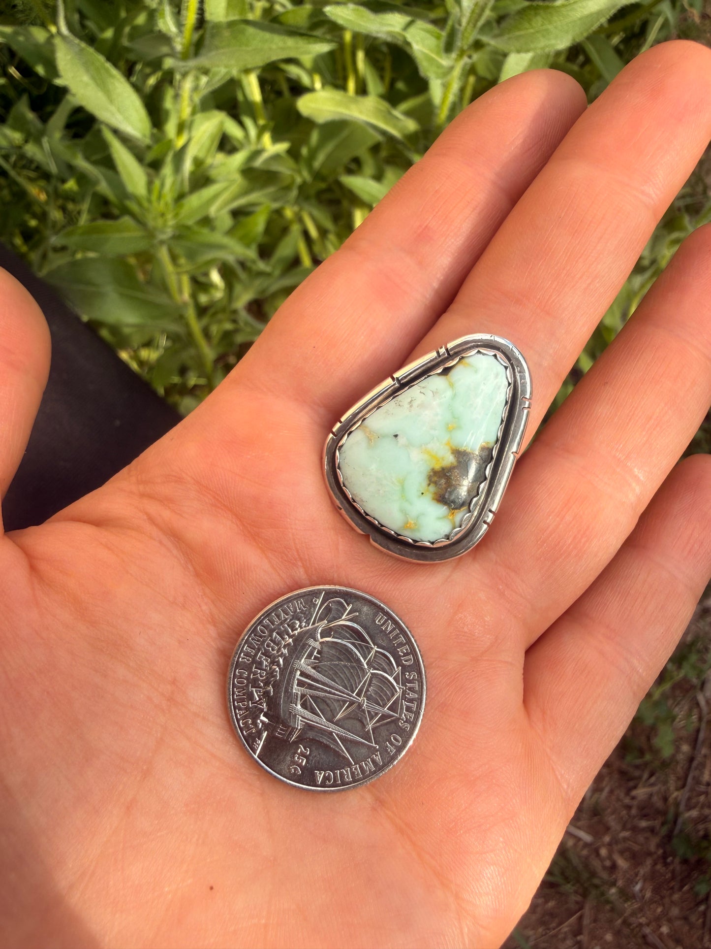 Palomino Variscite Triangle Ring