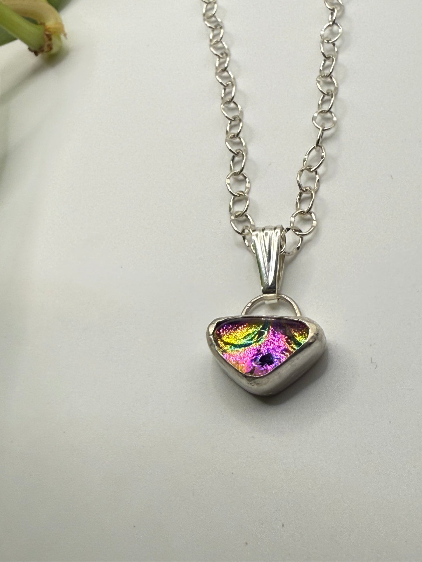Dichroic glass pendant