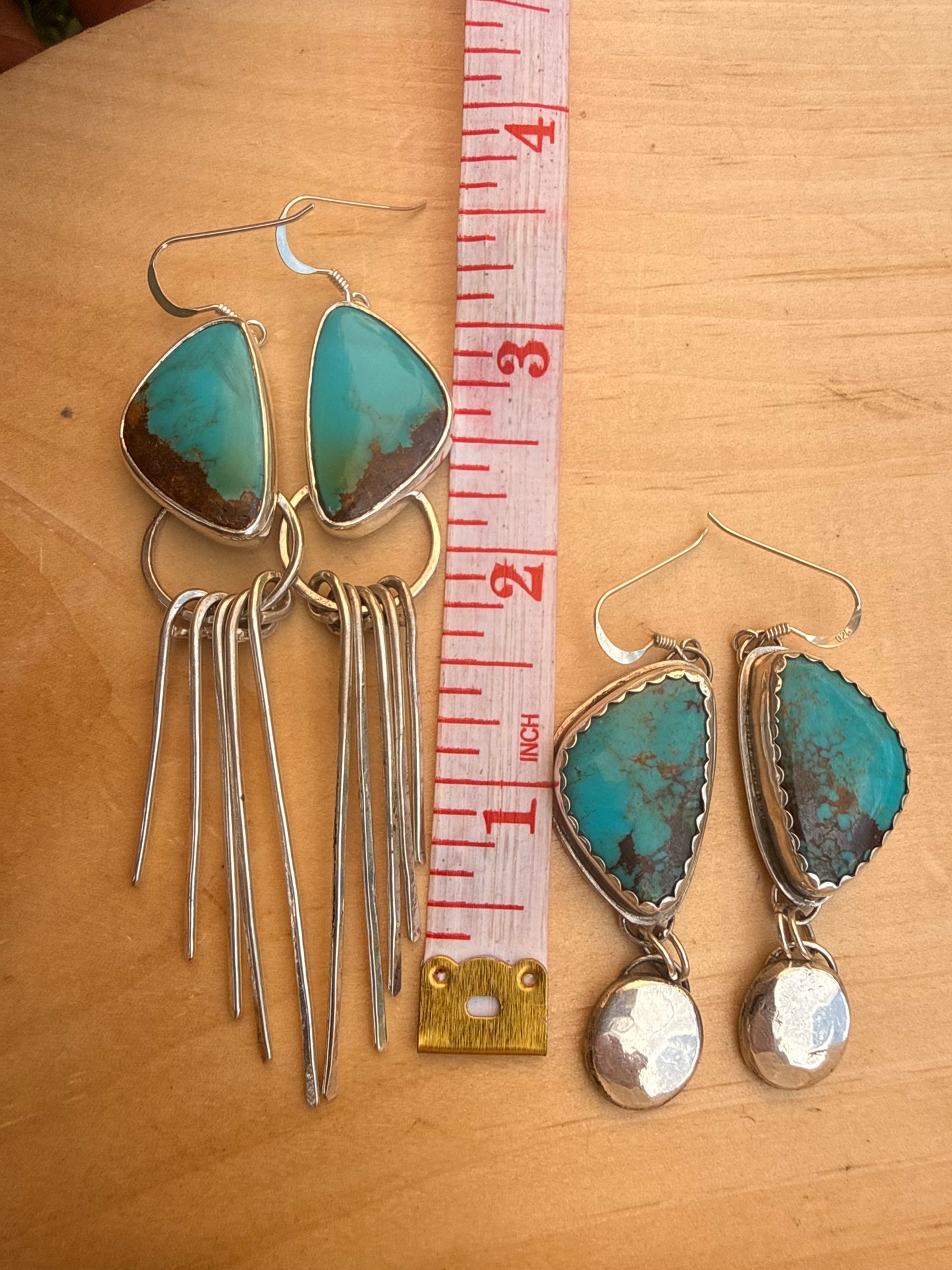 Red Skin Turquoise - Butterfly Fringe Earring