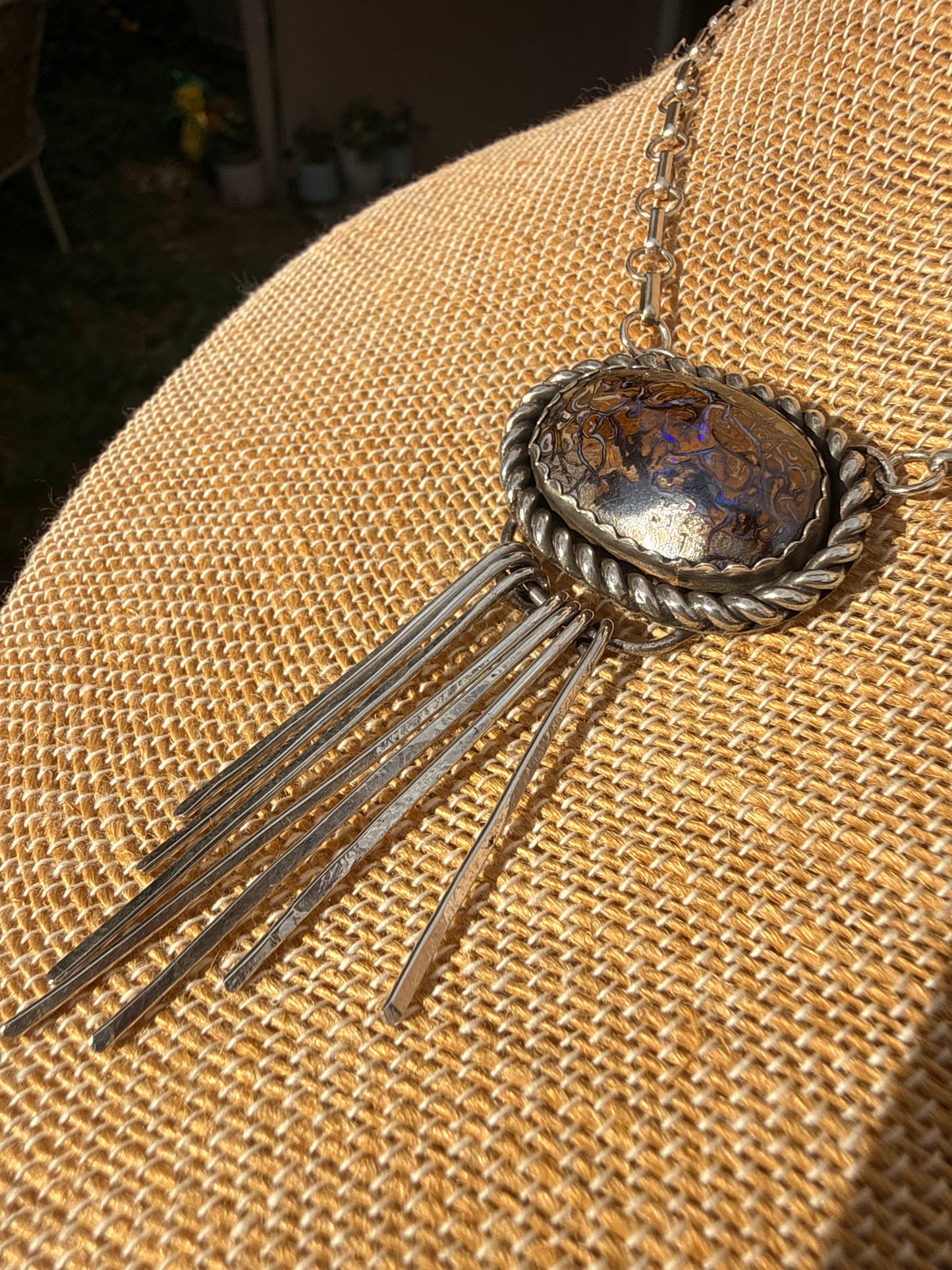 Yowah Opal Rope & Fringe Necklace