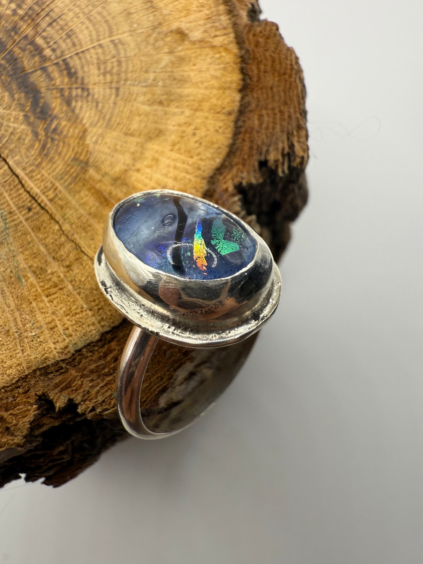 Dichroic Moon Ring