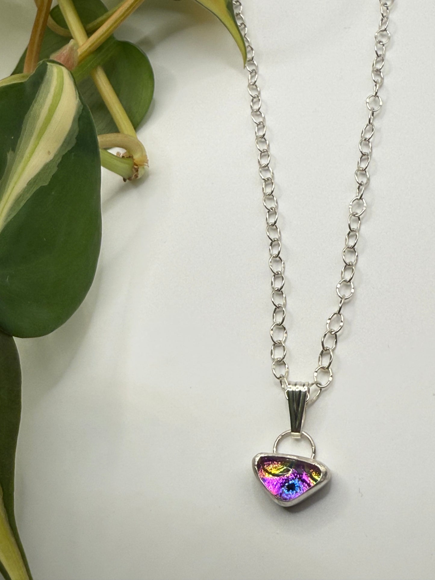 Dichroic glass pendant