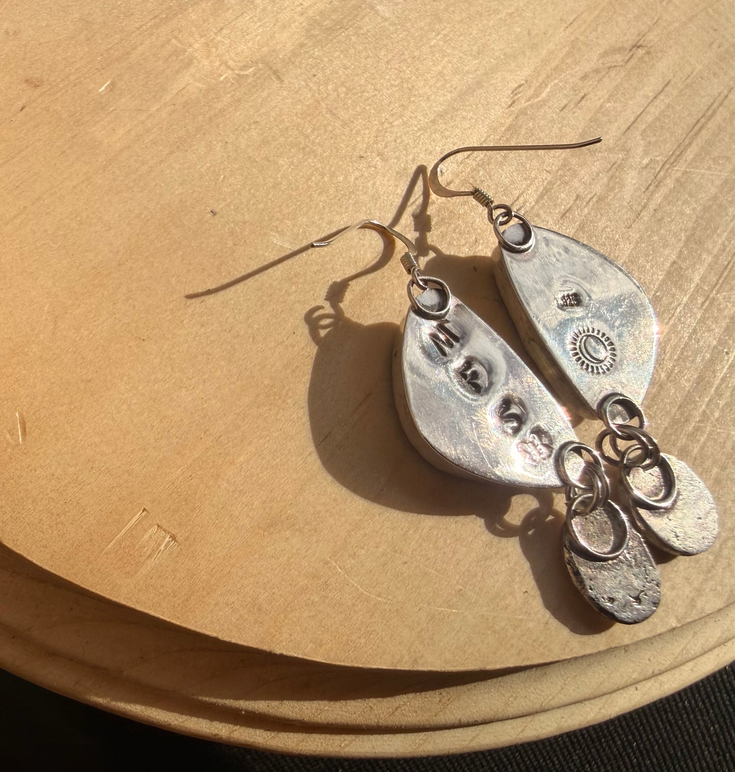 Redskin Turquoise - Butterfly Silver Drop Earrings