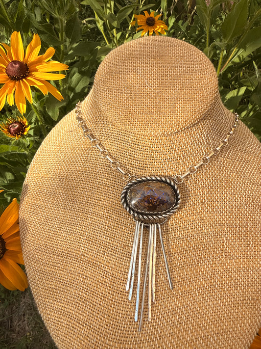 Yowah Opal Rope & Fringe Necklace