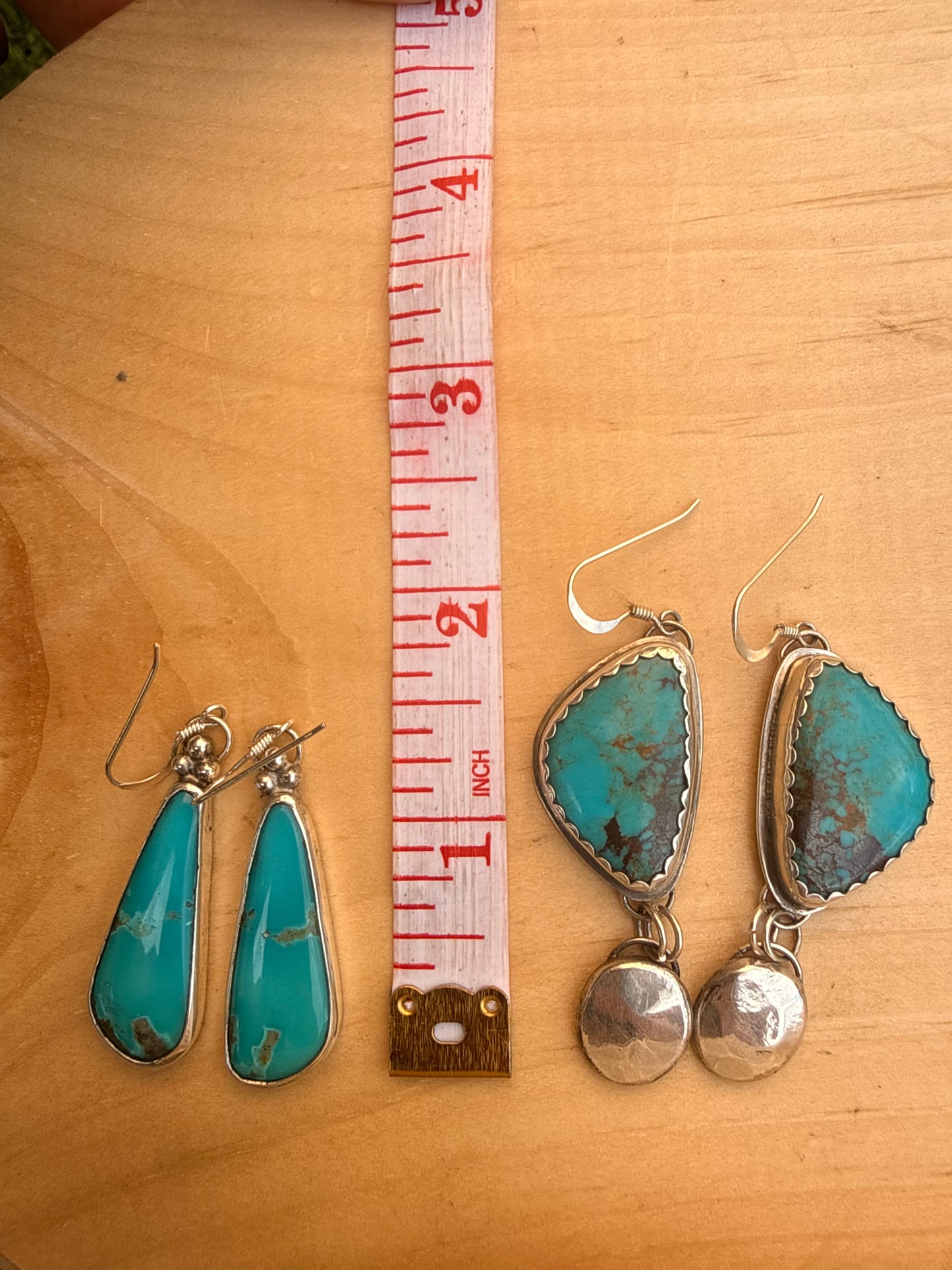 Redskin Turquoise - Butterfly Silver Drop Earrings