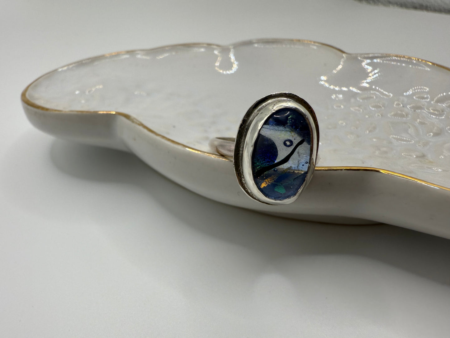 Dichroic Moon Ring