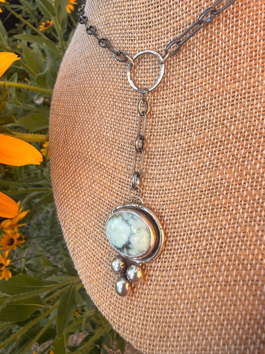 Palomino Variscite - Lariat Necklace