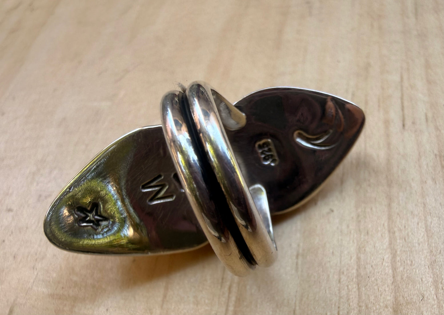 Rutilated Quartz & Labradorite Double Stone Ring